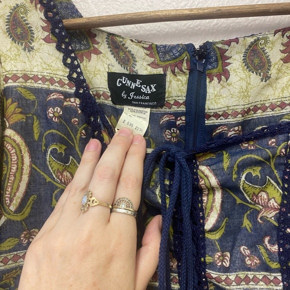 Vintage Gunne Sax Paisley prairie dress. - Picture 4 of 5